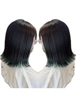 ニフティー(NIFTY)&nbsp;インナーカラー×グリーン