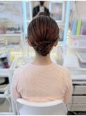 結婚式 二次会 お呼ばれ アップスタイル