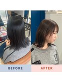 秋冬一押し髪質改善×マロングレージュ×極艶カラー