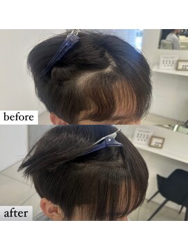 アリアバイエクラート 新宿南口店(ARiA by ECLART) 顔周り縮毛矯正[髪質改善][縮毛矯正]