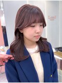 ワイドバングイメチェン美髪外ハネボブ+レイヤーカット韓国 