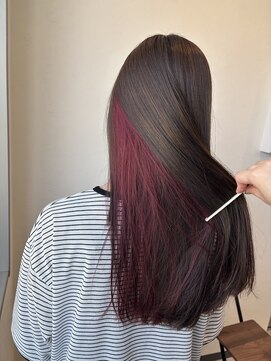 テーラ 南流山店(TELA) 濃いピンクのインナーカラー【TELA HAIR南流山】