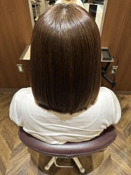 エイクス ヘア デザイン×美髪クリニック 千葉(AQs hair design) くびれヘア/アプリコットオレンジ/夏/髪質改善[千葉駅]