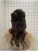 お呼ばれハーフアップアレンジ