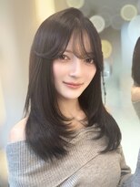 シーシンジュク 新宿南口(Sea shinjuku)&nbsp;ミディアム×暗めカラー[デザインカラー/フェイスフレーミング]