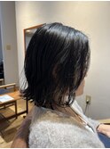 切りっぱなしボブ/ボブパーマ/コテ巻き風パーマ/20代30代40代