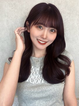 ルームバイシー 新宿(Loom. by Sea) ＊レイヤーカット×カシスピンク【新宿/韓国ヘア/小顔ヘア】