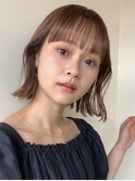 レイヤーカットハッシュカット顔まわりミディアムロング