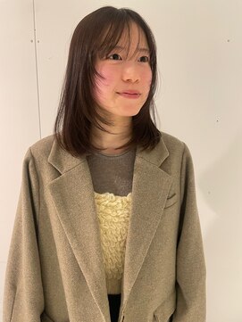 ヘアーアイストゥーレ(HAIR ICI TRE) 透明感カラーワンカラーブラウンマロン顔周りレイヤー