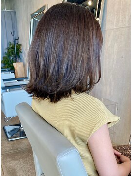 ヘアーリビング 730 宜野湾 730 design color レイヤーボブ/ミルクティー/透明感/白髪ぼかし