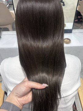ビューバイネオリーブ 用賀店(Beau'r by neolive) ストレートパーマ縮毛矯正ダークパープル夏ミルクブラウン[用賀]