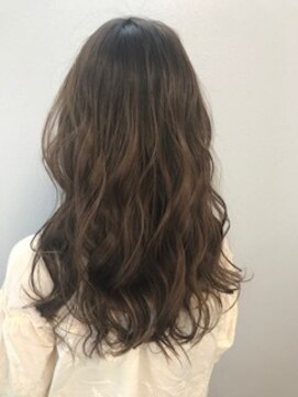 ラボヌールヘアーパルフェ 大宮西口店(La Bonheur hair parfait) レイヤーロング/斜めバング/ショコラベージュ/20代30代40代