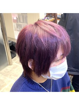 キャラ シャローネ 池袋(Chara Chalone) メンズレイヤーウルフ/バイオレット【charachalone池袋/本松】