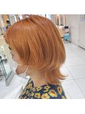 ショートウルフ×オレンジ【AVENIR我孫子・我孫子駅前】