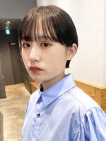 アイティーバイアルバム 藤沢店(IT by ALBUM) ブラウンショート_外ハネボブセクションカラー_ba385761