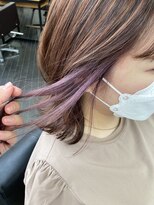 リジョイスヘア(REJOICE hair) 【REJOICE hair】ピンクパープル×イヤリングカラー☆