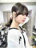 顔周りカット 小顔カット ミディアムヘア 20代30代 前髪 渋谷