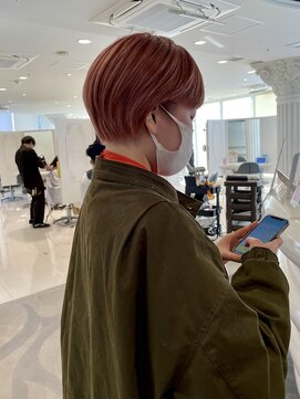 エアー 青山(AIR) オレンジショートボブ