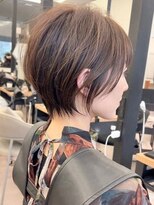 ビューブルー 亀戸錦糸町(VIEW BLUE)&nbsp;美髪シアーカラーピンクブラウンショートカット切りっぱなしボブ