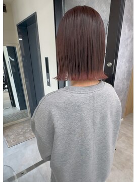 バッカ 横浜桜木町店(BACCA) 外ハネボブ/袖カラー(ピンク)