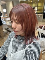 ヘアポケット スタイル店(HAIR POCKET)&nbsp;チェリーピンク外ハネミディ