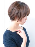 say.重政ショート耳掛けショートハンサムショートベージュ
