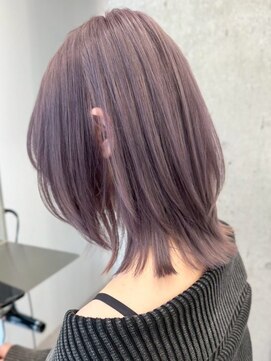エリマ 横浜西口(elima) 横浜西口イルミナカラー顔周りレイヤーカットラベンダーブラウン