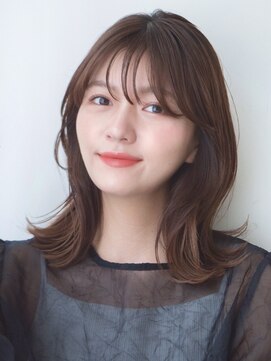 ガーデンヨコハマエスト(GARDEN YOKOHAMA est) ミディアム似合わせカットイメチェンフルバンググレージュ