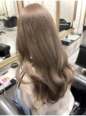 黒髪クラゲヘアーオリーブグレー小顔ココアベージュ