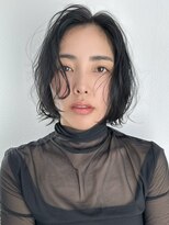 ボコカ(bococa)&nbsp;大人女性クセ毛活かしカットニュアンスパーマ風ボブ黒髪