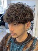 天神大名メンズパーマ波巻きパーマツイストスパイラルパーマ強め