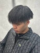 心斎橋 カイ(X)&nbsp;151. メンズ/スパイキーショート/刈り上げ/黒/フェード