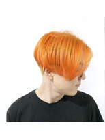 プランクスター(prankster)&nbsp;[prankster]ビビッドオレンジに内側イエローの前下がりスタイル