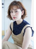 シルエットのエアリーマッシュショート 毛先パーマ