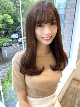 有名女子アナ風 上品で可愛くなれるレイヤーワンカール L シマ アオヤマ Shima Aoyama のヘアカタログ ホットペッパービューティー