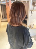 【松本咲花】外ハネボブウルフ ブリーチなしアッシュピンク