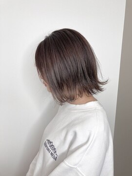 ヘアープロデュース ケー(HairProduceK) 20代30代大人可愛いアッシュベージュくびれボブ外ハネ透明感