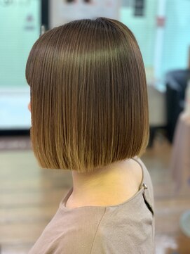 フレンズ 環状通東店(friend's) 切りっぱなしボブ透明感カラーベージュハイトーンダブルカラー8