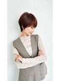 大人可愛い/30代40代50代/丸みショート/マッシュショート