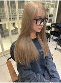 韓国レイヤーカット/透明感ブロンド