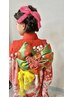 【七五三】女の子 着物作り帯＋ヘアセット  ¥9500