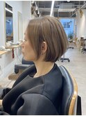 ☆ショートボブルフ小顔ワンレン黒髪ネビージュ秋色[船橋/津田沼