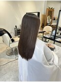 30代40代髪質改善ココアブラウン艶感ストレート透明感赤み消し