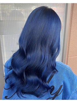 ヴェール(Veil) ＠ネイビーブルー艶髪韓国風巻き