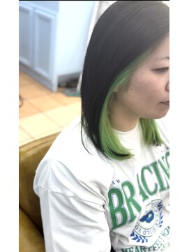 シャルティア 岩国(SHALLTIA) インナーカラー/アクセサリーカラー/デザインカラー/グリーン