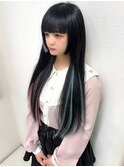 【エクステ】アイスブルー＆ピンクパール/エクステ大阪梅田駅