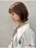 イメチェン/似合わせカット/フルバング／レッドブラウン/中野
