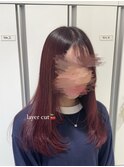 透明感カラー/ブリーチなしWカラー/髪質改善/伊勢原