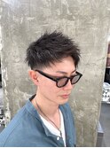 ホワイトメッシュ/ツイスト/ツイスパ/パーマ/メンズ/眉毛
