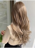 【長さをプラス】ミルクティーベージュ+シールエクステ60枚